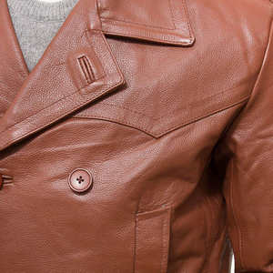 Chaqueta de Cuero Genuino para Hombre, Estilo Urbano, con Cierre, Impermeable, Resistente al Viento, Tejido Transpirable, Colores Personalizados - Rebajas de Invierno - Product Image 5