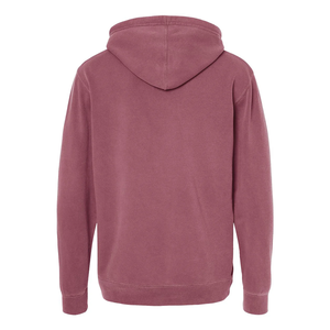 Sweat à capuche oversize pour homme, couleur bordeaux, en molleton de coton, effet vintage, style streetwear personnalisé avec poche kangourou - Product Image 6