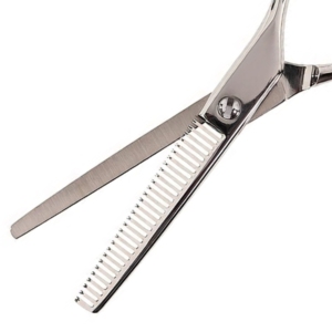 Ciseaux à effiler professionnels Harbor Industry de 6,5 pouces avec manche orange en acier inoxydable pour salon de coiffure - Product Image 4