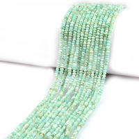 Larimar Facettierte Rondell-Perlen 3mm Natürlich 13 Zoll Länge Anpassbares Gewicht Indischer Edelsteinladen für Schmuckherstellung Anhänger