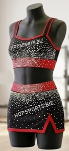 Wholesale Cheer Practice Wear Custom Cheer Tops Skirt Practice Suit Cheerleading Training Wear Set Cheerleading Uniforms - Product Image 2