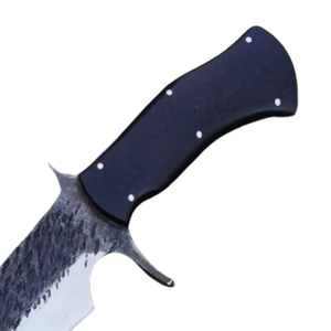 Couteau de chasse artisanal en acier carbone, lame fixe, pointe tombante, manche en micarta, qualité industrielle, couteau de survie - Product Image 4