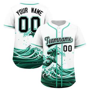 Uniforme de baseball personnalisé pour adultes, haute qualité, nouveau design, impression par sublimation, logo brodé, respirant, maillot court, taille plus - Product Image 6