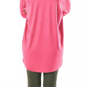 Venta de Fábrica: Ropa de Gimnasio para Mujer, Fabricante, Diseño Personalizado con Corte Inferior Holgado, Camiseta de Manga Larga Transpirable de Talla Grande - Product Image 4