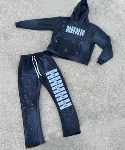 Conjunto de Sudadera con Capucha y Pantalones de Felpa de Algodón con Estampado Personalizado OEM, Transpirable y Ecológico para Hombre - Product Image 6