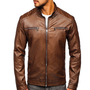 High Quality Customized Men's <b>Winter</b> <b>Leather</b> <b>Jackets</b> Latest Fashion Design OEM ODM Light Fabric Reasonable <b>jacket</b> for men - Product Image 4