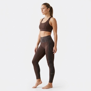 Wholesale Women Solid Front <b>Racerback</b> Sports <b>Bra</b> Mid Waist Leggings Two Piece Activewear Yoga Workout Set - Product Image 1