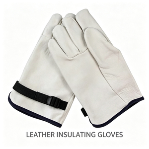 Gants de conduite en cuir de vachette de qualité supérieure, résistants à la chaleur, niveau de protection ANSI/ISEA 1, paume renforcée antidérapante, légers et confortables - Product Image 1