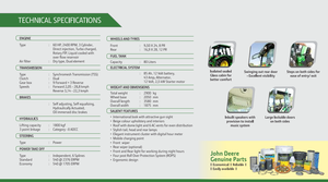 รถแทรกเตอร์ JD 5060 E ขับเคลื่อน 4 ล้อ พร้อมห้องโดยสาร ระบบปรับอากาศ กำลัง 60 แรงม้า ออกแบบมาเพื่องานเกษตรที่ต้องการความทนทาน พร้อมมอบความสะดวกสบายให้ผู้ขับขี่ - Product Image 4