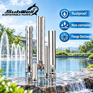 ปั๊มน้ำบาดาลหลายใบพัด สแตนเลส ยี่ห้อ Subwell รุ่น SP-1407 ขนาด 4 นิ้ว 3 แรงม้า แรงดันสูง มอเตอร์แบบเฟสเดียว/สามเฟส 14 ลูกบาศก์เมตร/ชั่วโมง - Product Image 1