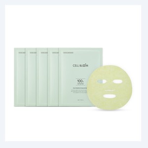 Masque visage coréen Cell Bloom K-Beauty Cica Peptide Ampoule Mask 5 feuilles Fabriqué en Corée soin de la peau visage - Product Image 2
