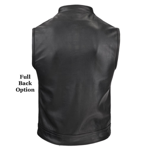 Mens Lightweight Leather Biker Vest Sleeveless Motorcycle Style Casual Outdoor Fashion Vest Wholesale OEM - Product Image 5