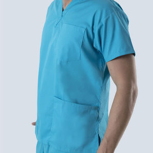 Tenue médicale unisexe à col montant de haute qualité 2026 en polyester/rayonne tissée, faible MOQ, couleur et design personnalisables, uniforme d'hôpital OEM - Product Image 5