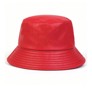 Chapeau Bob de Style Urbain en Cuir Véritable/PU de Haute Qualité, Casquette de Pêcheur à Large Bord Tendance, Unisexe, Protection Solaire Extérieure, Personnalisable - Product Image 5