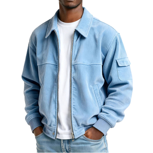 Blouson Bomber Homme Tendance Hiver en Polyester avec Broderie Frontale – Style Urbain Décontracté et Zippé – Nouvelle Collection Vente Flash Transfrontalière - Product Image 5