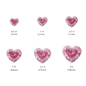 เพชรทรงหัวใจขนาดใหญ่ 9 กะรัต สีชมพูแฟนซี VS1 รับรองโดย IGI เพชร CVD ผลิตในห้องปฏิบัติการ 3EX ผู้จัดจำหน่ายขายส่งสำหรับผู้ค้าเพชรและผู้นำเข้า - Product Image 3