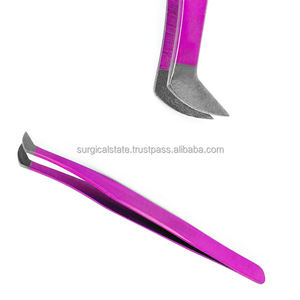 Pince à épiler professionnelle et ergonomique en acier inoxydable pour cils, avec embouts en fibre confortables, modèle FLTRT 170, facile à utiliser - Product Image 1