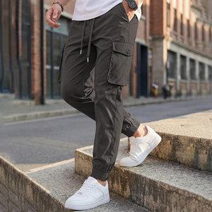 Pantalones Cargo Modernos para Hombre, con Cierre de Cordón, Puños Elásticos, Bolsillo Grande en el Muslo, Antiarrugas, Servicio OEM - Product Image 6
