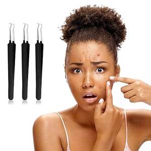 Pince à points noirs pour l'élimination des comédons, pince courbée pour points noirs, pince fine pour extensions de cils - Product Image 5