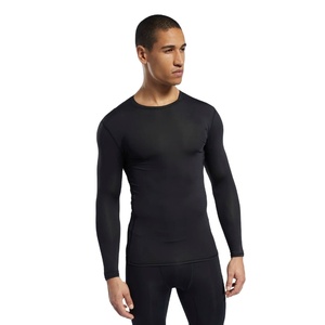 OEM 2026 Plain t shirts long sleeve fitness wear men t shirt and washed Spandex <b>Polyester</b> men <b>tshirt</b> - Product Image 1