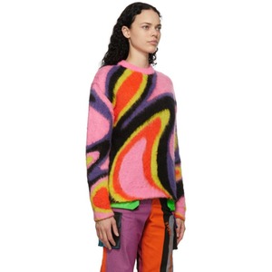 Conjunto de Invierno de Punto de Mohair para Mujer, con Logotipo Personalizado, Cuello Redondo, Jacquard Afelpado - Product Image 2