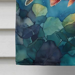 Grand poteau de porche multicolore bannière de cour décorative illustration arc-en-ciel truite maison drapeau tenture murale en polyester - Product Image 4