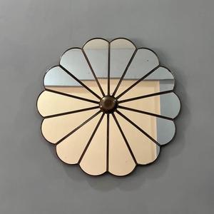 Modern Flower Shape Wall Mirror With Metal <b>Frame</b> Decorative Round Glass Mirror For Home Interior Design decor - Product Image 3