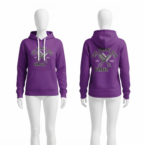 Sudadera con Capucha para Mujer, Premium, 320 GSM, Algodón y Poliéster, Felpa, Color Morado, Impresión Personalizada, Impresión DTF, Bordado, OEM, ODM - Product Image 1
