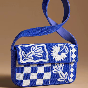 Beaded National Vintage Women's Shoulder Bag with Zipper Closure Eco-Friendly & Portable Fashion Trendy Multi-Occasion Daily Use - Product Image 1