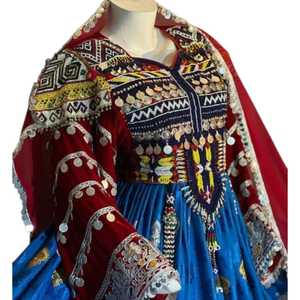 Robes afghanes vintage à prix compétitif, best-sellers, en velours, style Kuchi, disponibles en couleurs personnalisées avec décoration en dentelle - Product Image 1