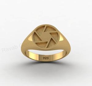 Bague signet artisanale plaquée or 18 carats en argent sterling 925, 13 mm, avec cadre vierge pour bijoux commémoratifs (lait maternel, cendres, résine) - Product Image 1