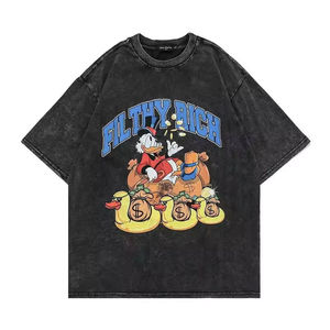 Streetwear Graphic Oversized T Shirt 100% Cotton Custom <b>Logo</b> Wholesale DTG DTF - Product Image 1