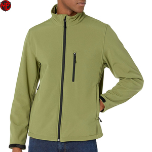 Chaqueta Softshell para Hombre, Cuello Alto, Cierre de Cremallera, Ropa de Trabajo, Resistente al Viento y al Agua, Ligera, para Exteriores - Product Image 1