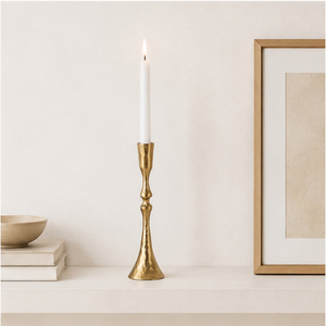 Antique Brass Taper Candle Holders Set of 3 Minimalist Gold Candlestick Stands for Wedding <b>Table</b> Centerpieces Living Room - Product Image 4