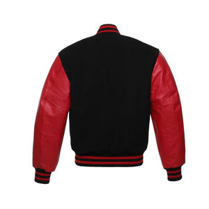 Nueva Chaqueta Varsity de Invierno para Hombre de Marca Privada con Cuello Alto, Bordado Personalizado, Cuero Genuino de Alta Calidad 2025 - Product Image 2