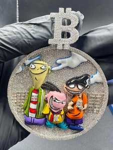 Colgante Circular 3D de Personaje Esmaltado para Hombre, Colgante de Moissanita VVS, Diseño Personalizado, Colgante Iced Out, Colgante de Plata 925, Regalo de Cumpleaños - Product Image 5