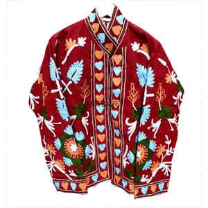 Floral Embroidery Corduroy Jacket with 100% Cotton <b>Strip</b> Lining Breathable & Eco-Friendly Quick Dry for Winter/Autumn - Product Image 5