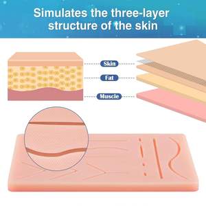 Reusable Suture <b>Practice</b> Kit Silicone <b>Pad</b> Stainless Steel Surgical Instrument Set Beginner Advanced Suturing By Grip Surgical - Product Image 6