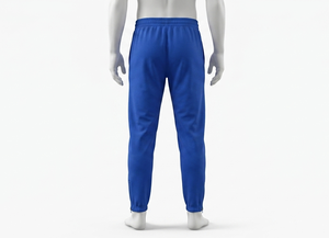 Pantalones Deportivos Elásticos Azules para Hombre, Tejidos en Poliéster 100%, Peso Medio, Transpirables, Ecológicos, de Secado Rápido, con Bolsillos Laterales, Casuales - Product Image 2