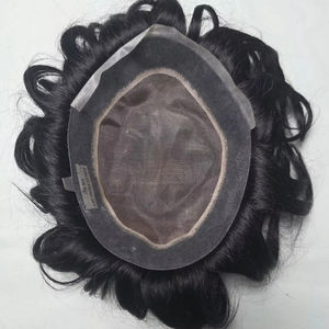 Perruque toupet en cheveux humains mono de qualité supérieure, origine Taz Hair Autriche, style Bangladesh, avec des ondulations naturelles et profondes - Product Image 1