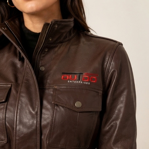 Chaqueta de Cuero para Mujer de Alta Calidad, Ropa Urbana, Chaqueta de Cuero para Mujer Hecha con Textura de Cuero Suave y Costuras Duraderas - Product Image 5