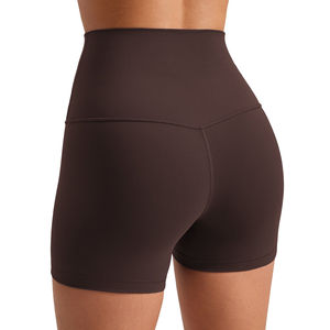 Shorts de sport sans couture pour femmes, taille haute, légers, réversibles, en Spandex/Nylon, pour le yoga, le jogging, le fitness et la course à pied - Product Image 6
