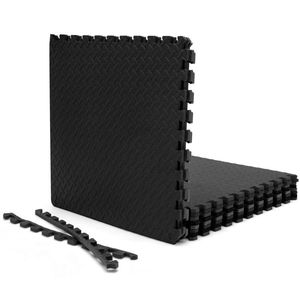 Tappetini per Esercizi, Set da 12 Pezzi, Pavimentazione a Incastro Antiscivolo con Superficie Impermeabile - Product Image 1