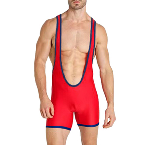 ชุดซิงเกิลเล็ตยกน้ำหนัก/มวยปล้ำแบบยูนิเซ็กซ์ คุณภาพสูง แห้งเร็ว ระบายอากาศได้ดี ผลิตจากโพลีเอสเตอร์/คอตตอน น้ำหนัก 220 กรัม ป้องกันรังสียูวี - Product Image 1