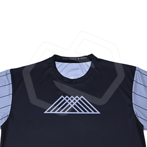 Camiseta de Béisbol Sublimada Unisex, Cuello Redondo, Manga Corta, Absorbe la Humedad, Transpirable, Ecológica, 100% Poliéster, Estampado Geométrico - Product Image 6