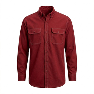 Camisa de Trabajo Personalizada para Hombre, de Algodón Ignífugo, para Ingenieros de Seguridad y Construcción, 220g, Resistente a Desgarros, de Secado Rápido, Transpirable, Color Sólido - Product Image 2