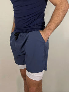 Pantalones Cortos Deportivos 2 en 1 para Hombre, al por Mayor, Personalizados, de Alta Calidad, Compresivos, para Gimnasio, Running y Fitness - Product Image 2