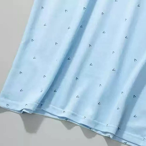 Polo de manga corta azul claro de buena calidad, con patrón de puntos bordado, de algodón Oxford, informal, transpirable y de corte regular. - Product Image 6