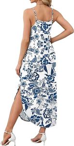 Robe longue décontractée pour femme, robe d'été à bretelles spaghetti, tenue de plage hawaïenne - Product Image 2