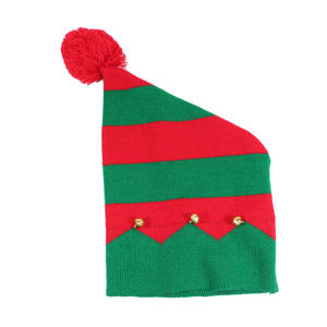 Chapeau de Noël classique rouge en peluche avec bordure en fourrure blanche douce et pompon pour les fêtes de Noël et les événements festifs - Product Image 2